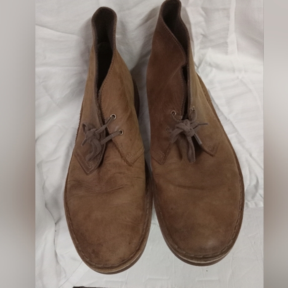Clarks Boots Chukka Ankle  Suede Leather Brown Size 12 main image 5